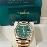 rolex day date gold in the box