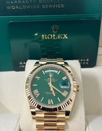 rolex day date gold in the box