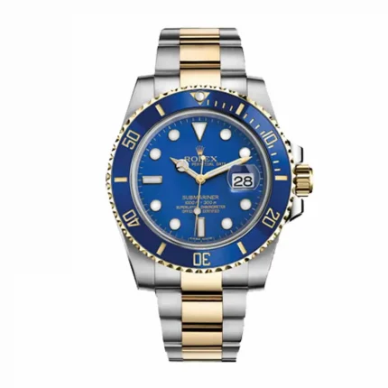 rolex submariner date two tone blue dial 16613