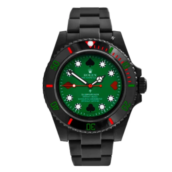 Rolex-Blaken-Submariner-Poker-Green-Dial-114060-Super Clone Replica