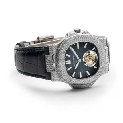 Patek Philippe Tourbillion Blue Dial Jumbo 5711 Side View