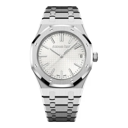 Audemars Piguet Royal Oak 15510ST super clone replica watch with a silver dial and steel bracelet