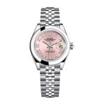 Rolex Datejust 279160 Super Clone, pink dial, smooth steel bezel, Oyster bracelet.