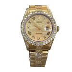 Rolex Datejust Yellow Gold Iced Out 116623 Replica with scratch-resistant sapphire crystal and luminous hands