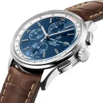 Breitling Premier Chronograph Brown Croco Tang Crown View