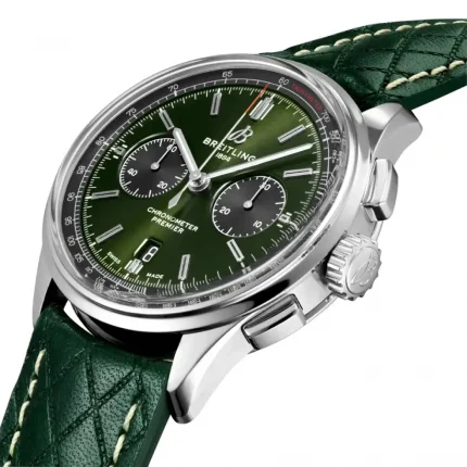 Breitling Premier Green Chronograph AB0118A11L1X1 Side View