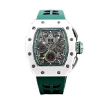 Richard Mille RM 011-03 Yashil Super Clone 1:1 Replica with Green Rubber Strap