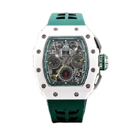Richard Mille RM 011-03 Yashil Super Clone 1:1 Replica with Green Rubber Strap