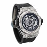 Iced Out Hublot Sang Bleu Diamond Replica Watch