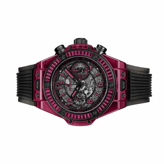 Hublot Big Bang Unico Red Sapphire 411.JR 1:1 Super Clone 4 Hublot Unico Red Sapphire Transparent Watch Front View