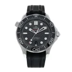 Front view of Omega Seamaster Diver 300M 210.32.42.20.01.001 black dial replica