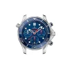 Watch head view of Omega Seamaster Blue Chronograph 212.30.44.50.03.001