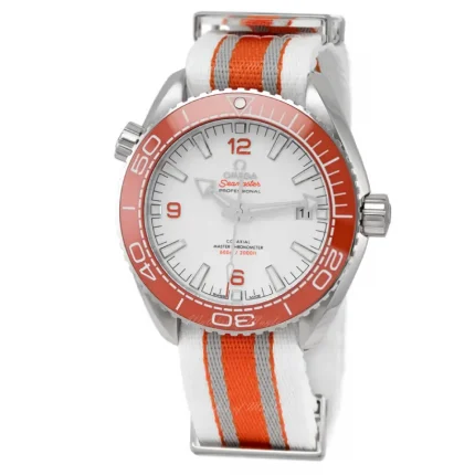 Left side view of the Omega Seamaster Planet Ocean 600M super clone watch
