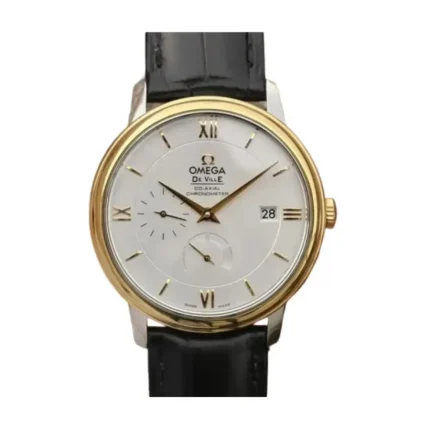 Front view of Omega De Ville 424.53.40.21.02.001 gold bezel super clone 1:1