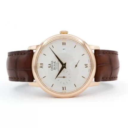 Front view of Omega De Ville 424.53.40.21.02.001 rose gold 1:1 top replica