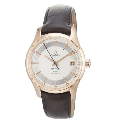 Front view of Omega De Ville 431.63.41.21.02.001 rose gold super clone watch