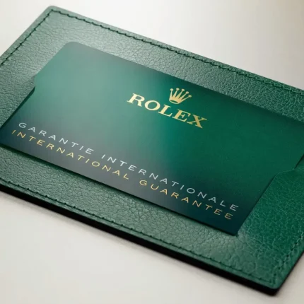 New style Rolex international guarantee card and green leather wallet perfect clone
