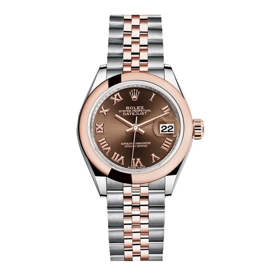 278341rbrchocolategold.jpg Rolex Datejust 278341RBR Chocolate Diamond Dial Authentic Clone 1:1 - Image 1