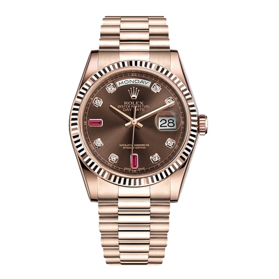 Rolex-Day-Date-128235-AR-Rose-Gold-Wrapped-Chocolate-Dial-Replica.webp Rolex Day-Date 128235 "Chocolate Dial" Top Grade Clone 1:1 - Image 1