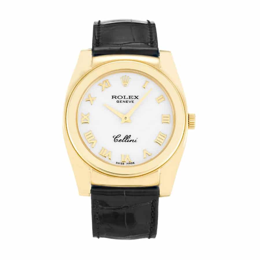 rolex-cellini-yellow-gold-white-5320-8.jpg Rolex Cellini Geneve Yellow Gold White 5320/8 Precision Replica Edition - Image 1
