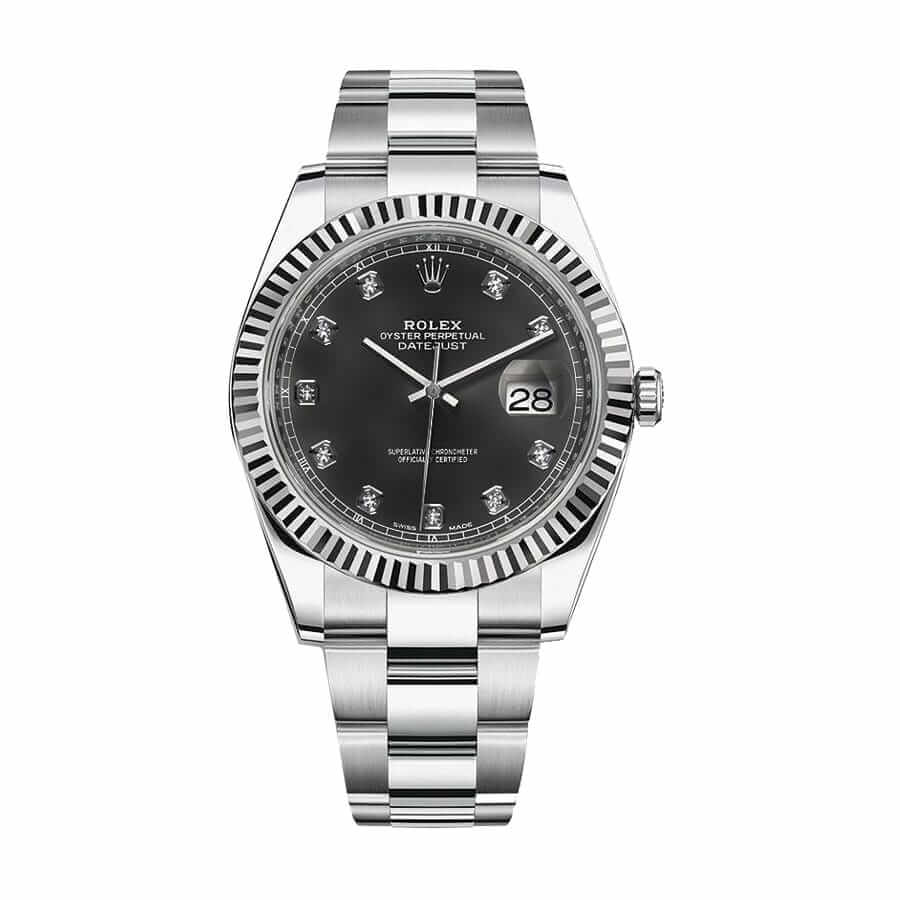rolex-datejust-126334-gold-steel-grey-dial-replica.jpg Rolex Datejust Black Diamond 126334 Exact Replica 1:1 - Image 1