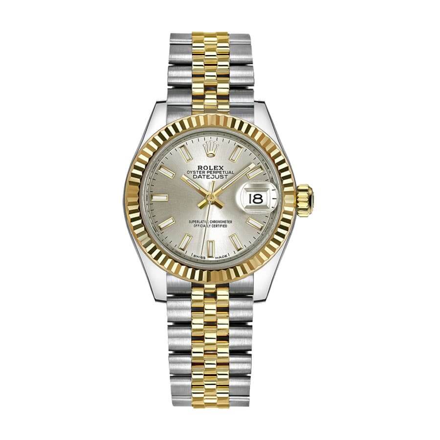 rolex-datejust-28mm-279173-steel-yellow-gold-automatic-silver-dial.jpg Rolex Lady-Datejust 279173 MOP Diamond Dial Super Clone Edition - Image 1