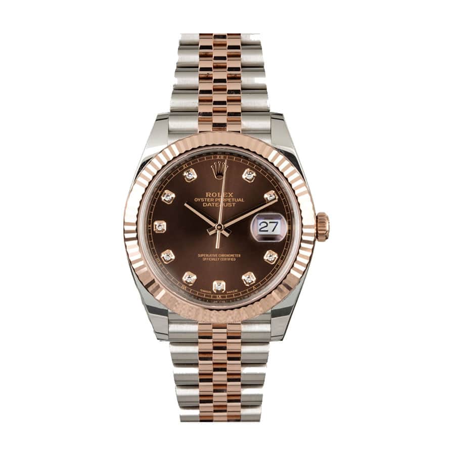 rolex-datejust-ii-126331-41mm-rose-gold-steel-chocolate-diamond-dial.jpg Rolex Datejust 126331-0004 "Chocolate" Precision Clone - Image 1