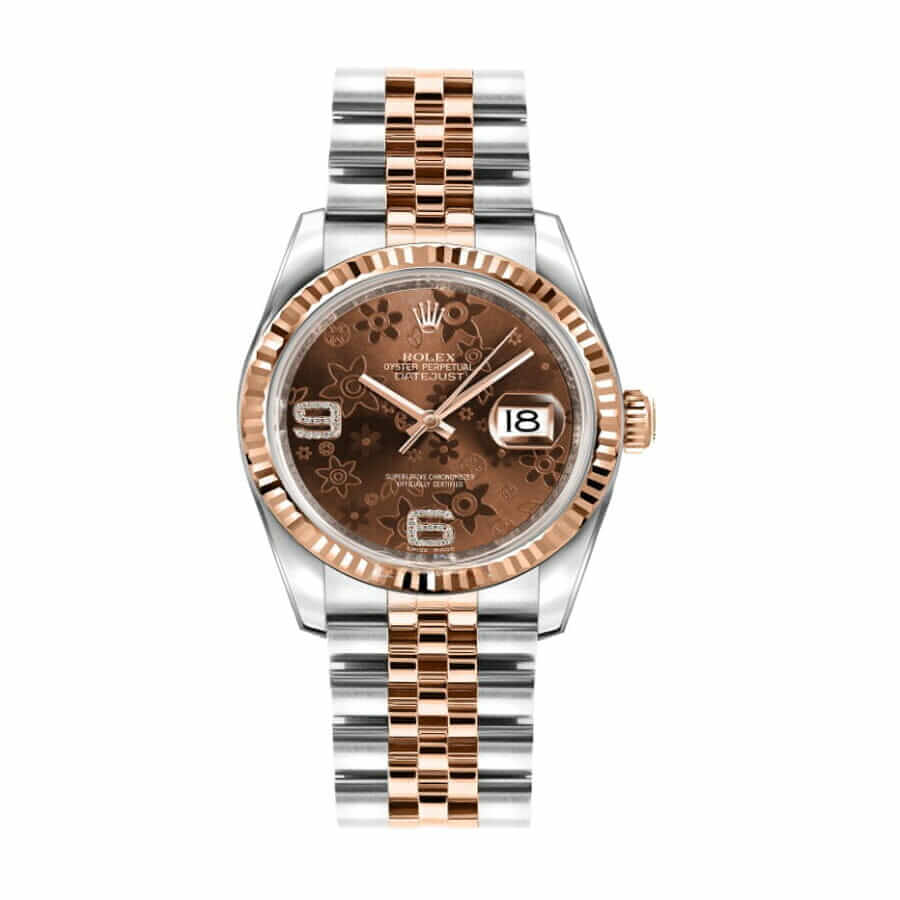 rolex-day-date-228238-n-yellow-gold-silver-diagonal-dial-replica-2.jpg Rolex Datejust Chocolate Floral Dial 116231-0105 Ultra Clone 1:1 - Image 1